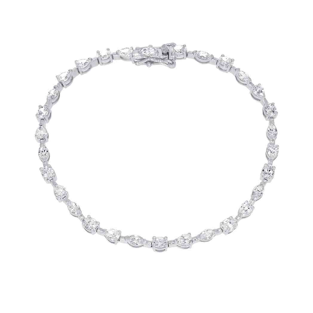 Marquise Pear & Oval Diamond Tennis Brecelet BR51314A 4X3